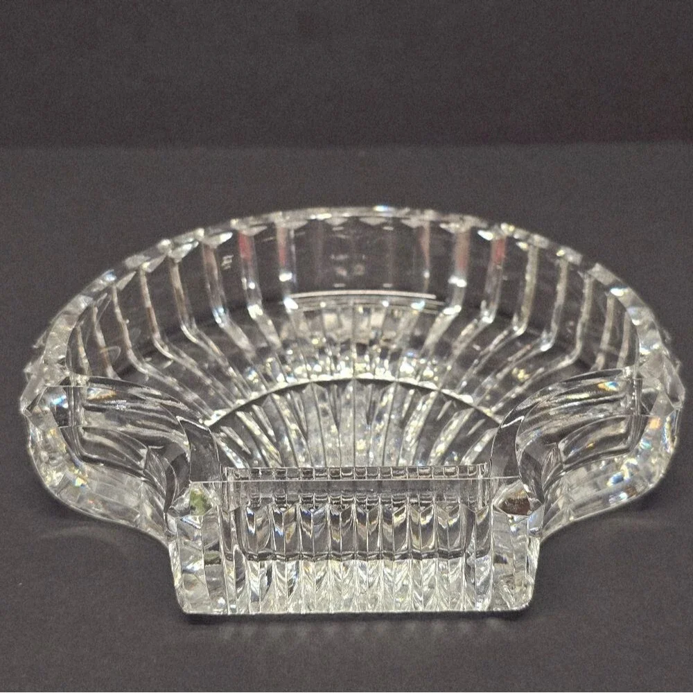 Vintage Waterford Crystal Scalloped Sea Shell Jewelry Trinket Vanity Dish